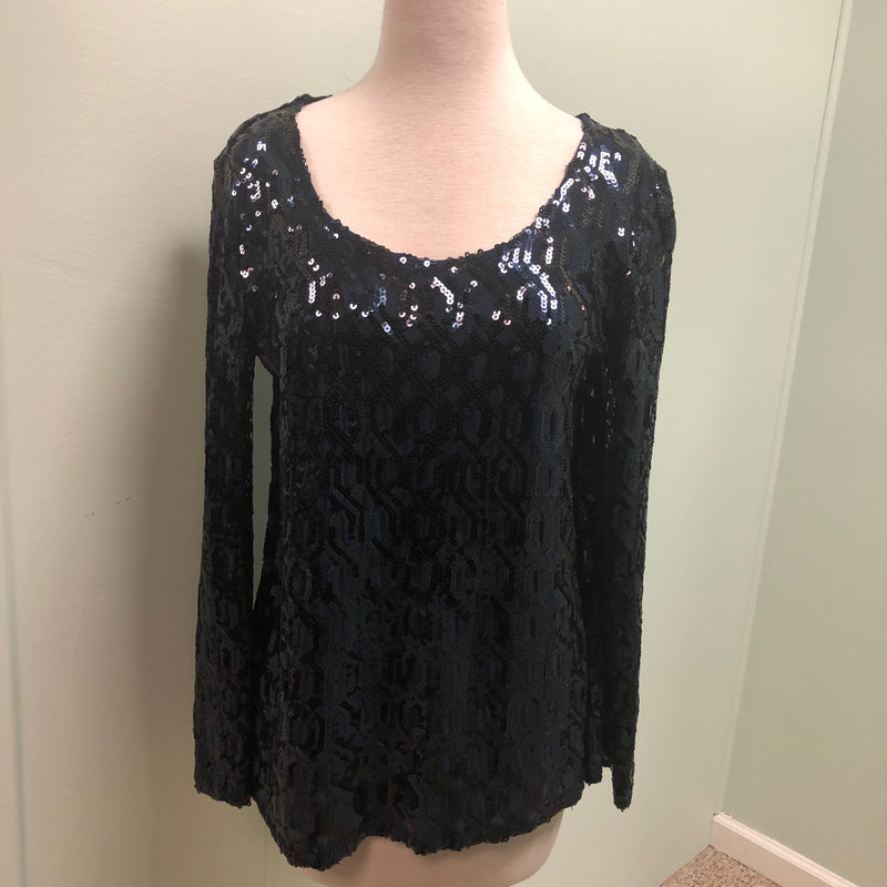 Lynne Ritchei sequin top black