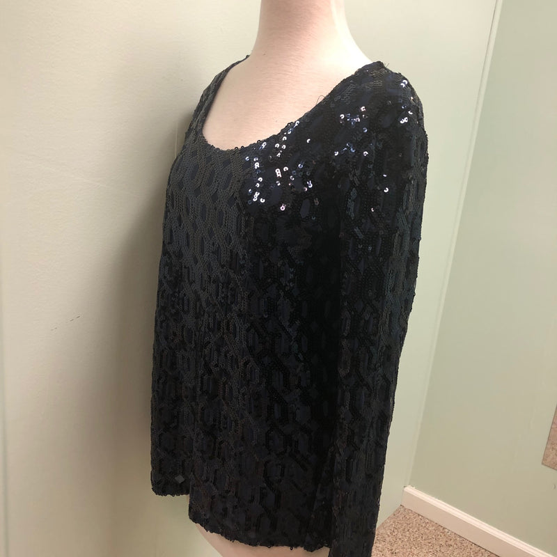 Lynne Ritchei sequin top black