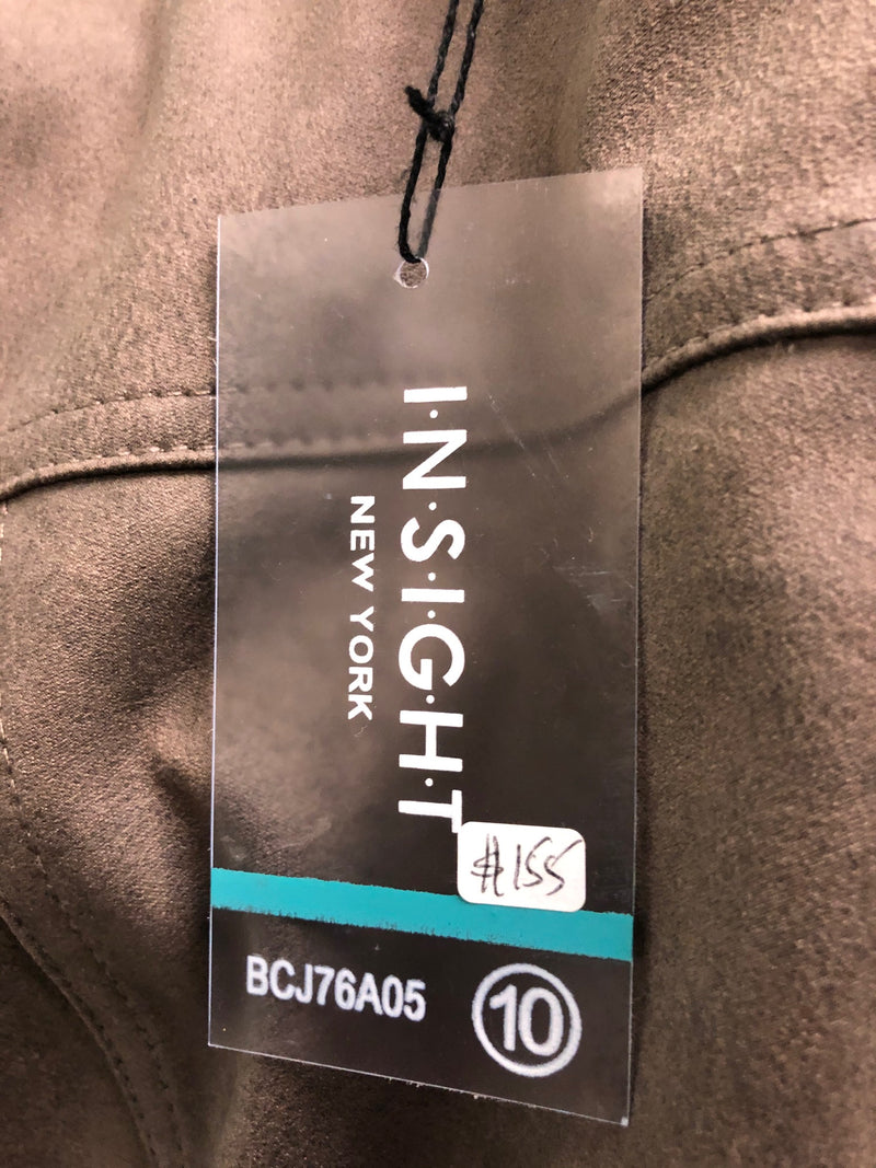 Insight cropped jacket with faux suede effect