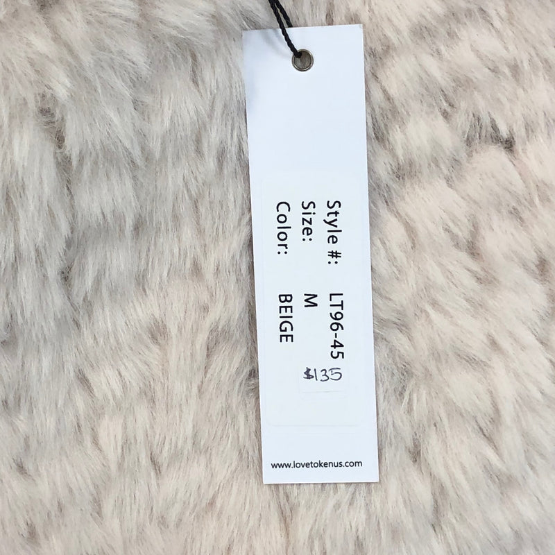 Love Token faux fur vest Almond M, L