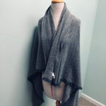 Herringbone print wool shawl