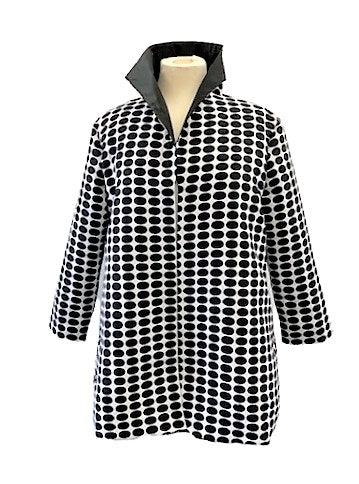 Grace Chuang Jacket JA 2273-2872 Swing White w/ black dots