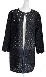 Grace Chuang Jacket Black Eyelet long jacket JA 2361-2770