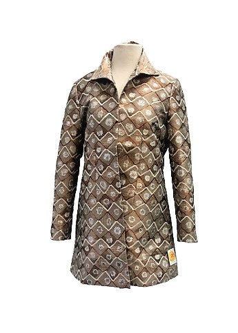 Grace Chuang Jacket JB 1577 long diamond pattern brocade