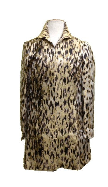 Grace Chuang Jacket JB 997-1473 Long metallic animal print