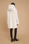 Nikki Jones Reversible faux fur Lola coat K4129RI-335 Cream Crinkle