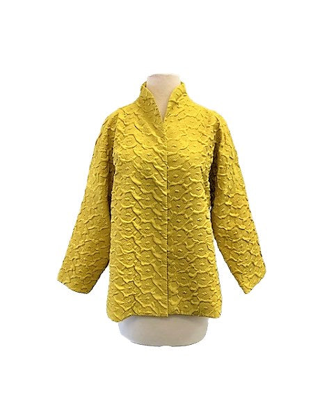 Grace Chuang Jacket JB 1553 Short yellow puckered