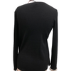 Passioni Round Neck Pearl Sweater Black S M