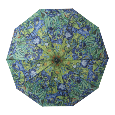 Raincaper Folding Travel Umbrella - Van Gogh Irises