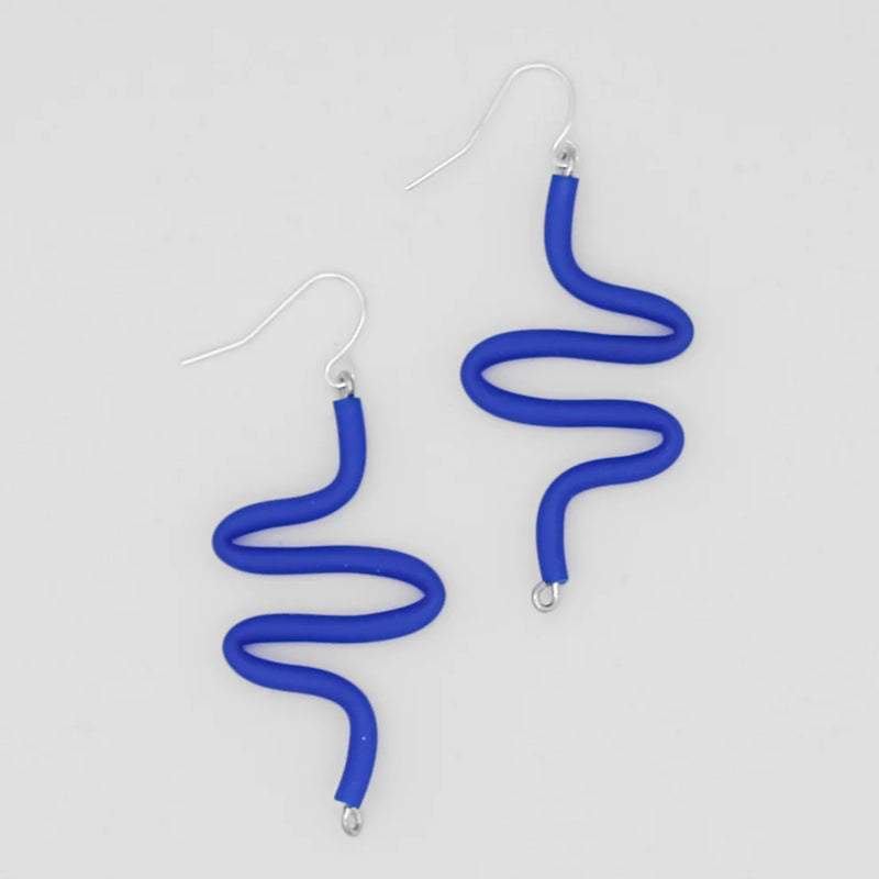 Sylca Artistic Rubber Tubing Naya Earrings Gray Style SD21E05