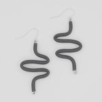 Sylca Artistic Rubber Tubing Naya Earrings Gray Style SD21E05