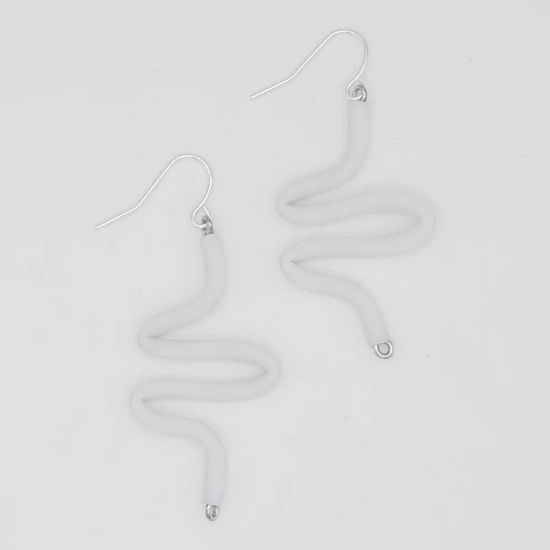 Sylca Artistic Rubber Tubing Naya Earrings Gray Style SD21E05