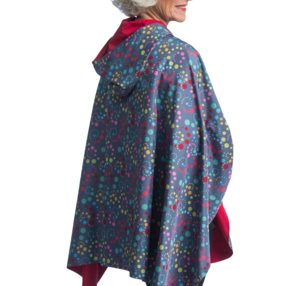 Raincaper Fine Art Travel Cape - Swirl Dots