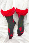 Silk Blend Faux Fur Socks SKFMQ55A-G07 -