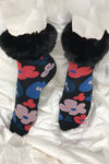 Silk Blend Faux Fur Socks SKFMQ55A-G07 -