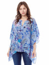 Tianello: Brita Print Washable Silk "Ceravé Kaftan" SPBR-197-MIL-S