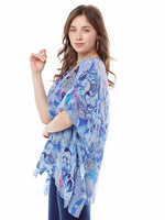 Tianello: Brita Print Washable Silk "Ceravé Kaftan" SPBR-197-MIL-S