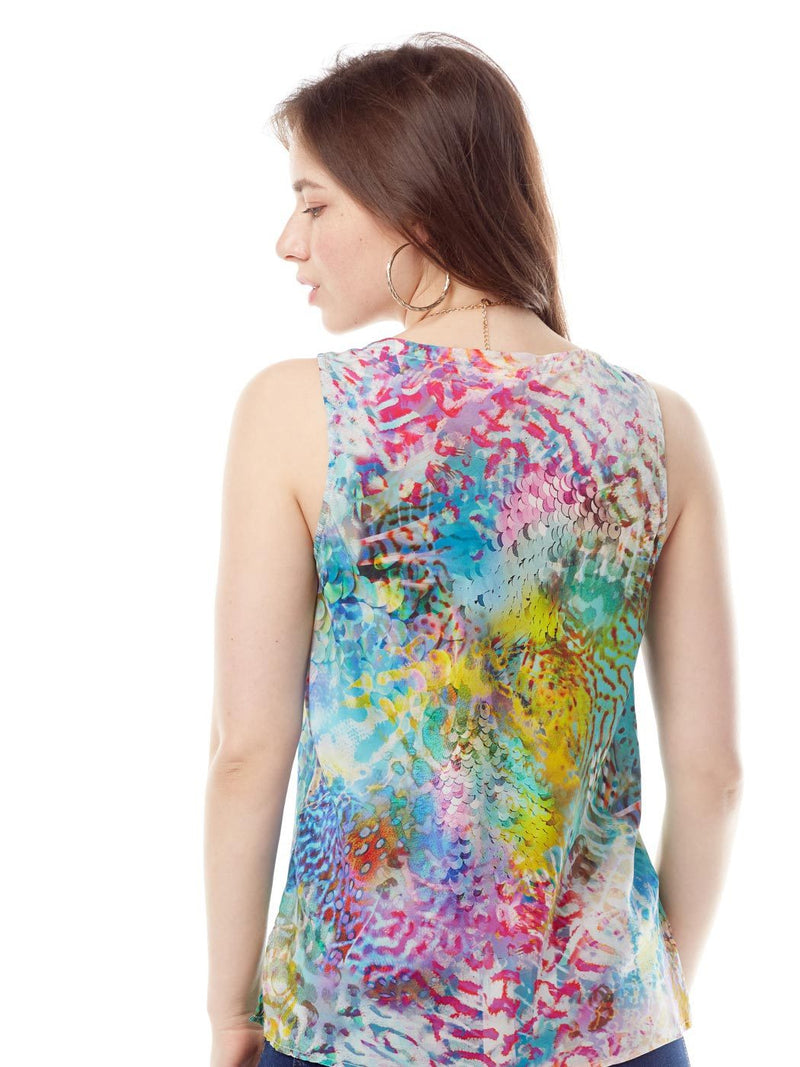 Tianello: "Waimea" Washable Silk Erika Tank SPWM-984-WAS-L