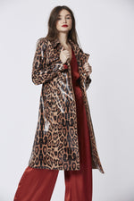 LEOPARD PRINT SNAKE EFFECT TRENCH COAT SUACT45A -