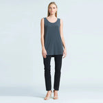 Clara Sun Woo Long Scoop Tank TKL - 4 Colors Black, Navy, White, Charcoal