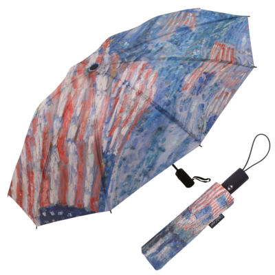 Raincaper Folding Travel Umbrella - Hassam Avenue in the Rain