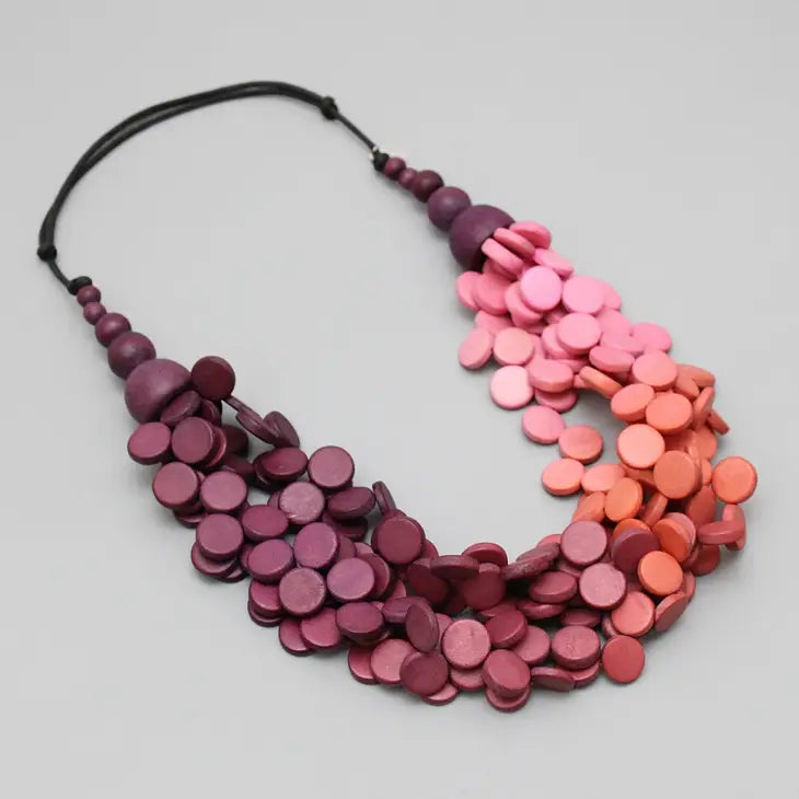 Sylca Ombre Wine Gillian Necklace TG22N17 WINE