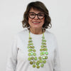 Sylca Lime Iridescent Arabella Necklace UN23N06 LIME