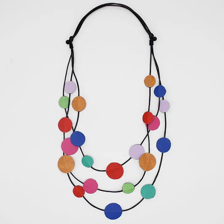 Sylca Paris Multicolor Leather Necklace LS23N01 MULTI