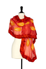 Felted shawls: TD Botanical Gala~Sunset S100-9