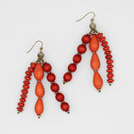 Sylca Orange Multi Strand Simone Earrings UN23E01 ORANGE