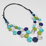 Sylca Aqua Dual Strand Devon Necklace BP23N15 AQUA