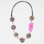 Sylca Pink Confetti Statement Necklace SD23N13 PINK