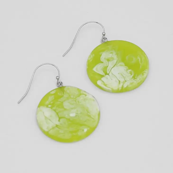 Sylca Lime Raven Earrings LS23E05 LIME