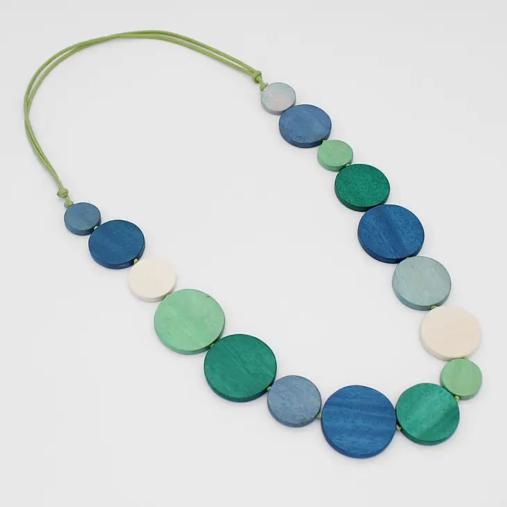 Sylca Green Caryn Circle Necklace BP23N05 GREEN