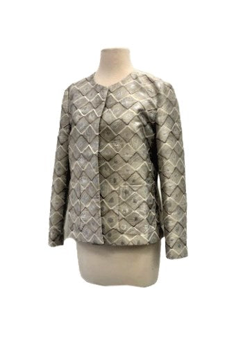 Grace Chuang Jacket JB 1580 Diamond pattern brocade