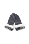 Leather and Coney Fur Gloves Product Code: GLVF8A-D03 Arctic Grey