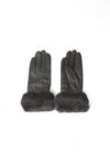 Leather and Coney Fur Gloves Product Code: GLVF8A-D03 Arctic Grey