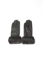 Leather and Coney Fur Gloves Product Code: GLVF8A-D03 Arctic Grey