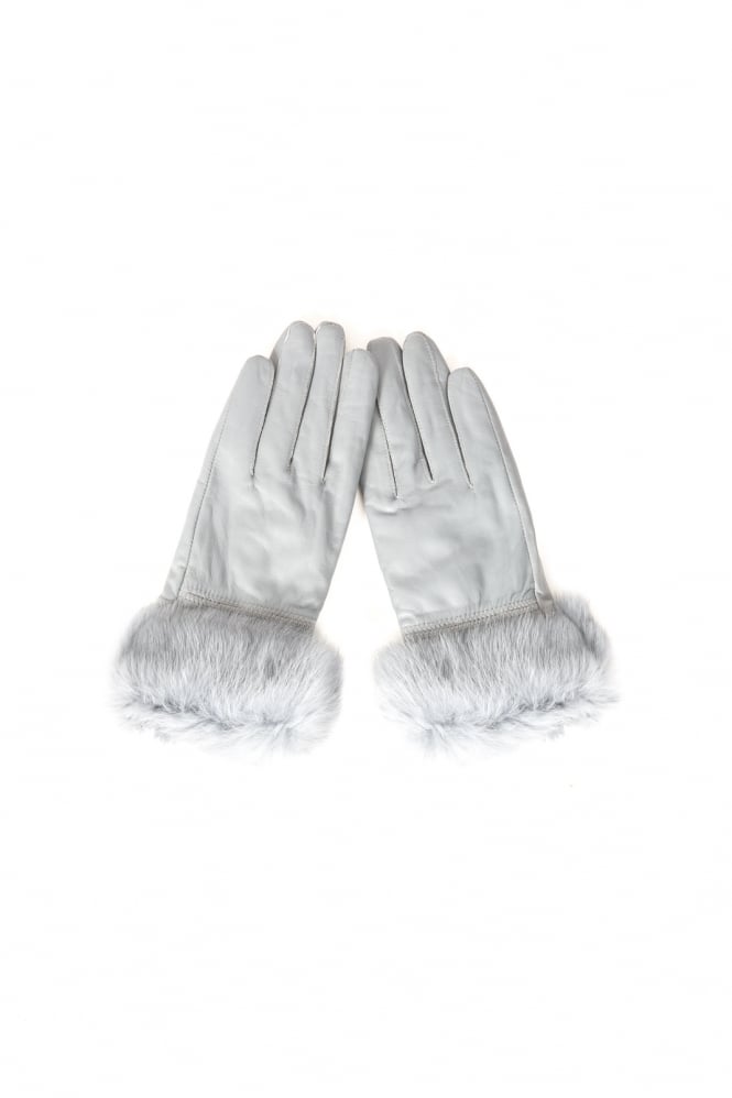 Leather and Coney Fur Gloves Product Code: GLVF8A-D03 Arctic Grey