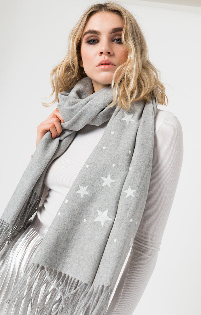 Pia Rossini Malone grey scarf