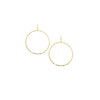 Marlyn Schiff Hammered Metal Drop Hoop Earring