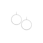 Marlyn Schiff Hammered Metal Drop Hoop Earring