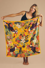 Powder Toucan Satin Square Scarf