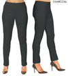 Lior Sasha Grey Pull Up Stretch Pant - Charcoal